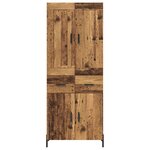 vidaXL Haut Armoire 2 Pièces Bois Ancien Bois d'ingénierie
