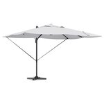 vidaXL Parasol Roma à Bras Déporté Beige et Noir 352 x 251 x 265 cm