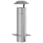 vidaXL Extension de Conduit Argent 25 x 25 x 65 cm Acier inoxydable