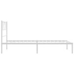 vidaXL Cadre de lit métal sans matelas avec tête de lit blanc 90x190cm