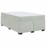 vidaXL Cadre de lit avec matelas Gris clair 120 x 200 cm Velours