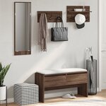 vidaXL Ensemble de meubles de couloir 4 Pièces chêne marron