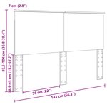 vidaXL Tête de lit Gris béton 140 cm Bois d'ingénierie