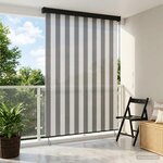 vidaXL Store enrouleur Anthracite et blanc 100 x 250 cm