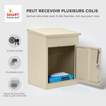 Boîte à colis moyenne 1 porte Beige à accès frontal Acier galvanisé SMART PARCEL BOX™