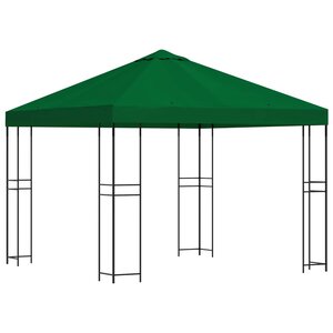 vidaXL Pavillon 3 x 3 m Vert Polyester et Acier 190 gsm
