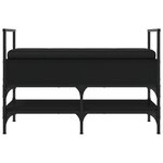 vidaXL Banc à chaussures noir 85 5x42x57 5 cm bois d'ingénierie