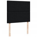 vidaXL Sommier à lattes de lit avec matelas Noir 120x200 cm Tissu