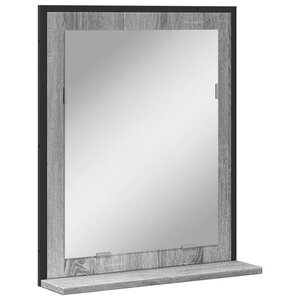 vidaXL Miroir de salle de bain et étagère sonoma gris bois ingénierie