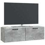 vidaXL Meuble TV mural Gris béton 98 x 31 x 30 cm Bois d'ingénierie