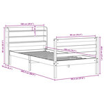 vidaXL Cadre de lit avec tête de lit sans matelas 90x200 cm