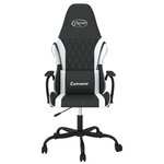 vidaXL Chaise de jeu de massage Noir et blanc Similicuir