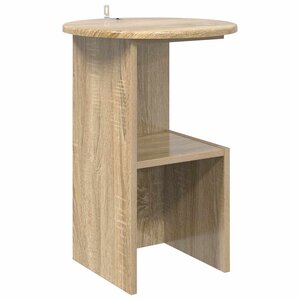 vidaXL Table d'appoint Chêne Sonoma Ø 39 5 x 55 cm Bois d'ingénierie