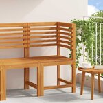 vidaXL Chaise d'angle en acacia massif pour le jardin