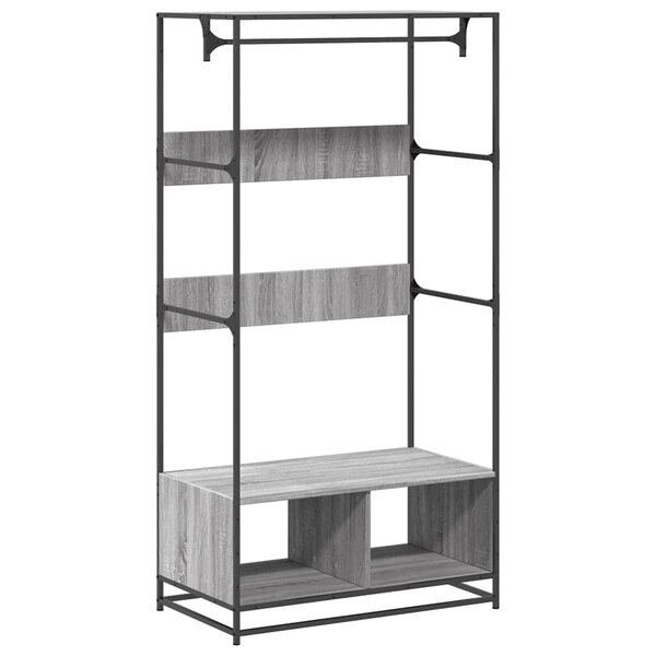 vidaXL Armoire sonoma gris 90x50x180 cm bois d'ingénierie