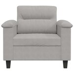 vidaXL Fauteuil gris clair 60 cm tissu microfibre