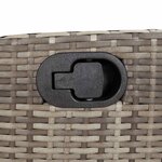 vidaXL Ensemble à manger de jardin 9 Pièces coussins gris résine tressée