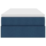 vidaXL Lit avec rangement et matelas Bleu 100 x 200 cm Polyester