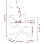 vidaXL Chaise de relaxation Gris foncé Tissu