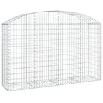 vidaXL Panier de gabions arqué 200x50x120/140 cm Fer galvanisé