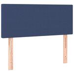vidaXL Sommier à lattes de lit avec matelas LED Bleu 100x200 cm Tissu
