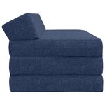 vidaXL Canapé-lit pliable Bleu 120 x 60 x 49 cm Tissu