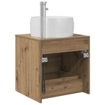 vidaXL Vanité de lavabo mural Chêne artisanal 49 5 x 44 5 x 66 cm