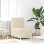 vidaXL Unité de Sofa Modulaire Sans Accoudoirs Crème 55 x 74 x 82 cm