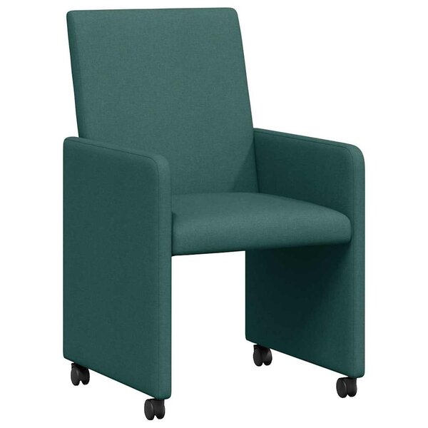 vidaXL Chaise de salle à manger 2 Pièces Vert foncé 57 x 66 x 94 cm tissu