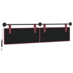 vidaXL Tête de lit suspendue Avec lumière LED Bordeaux Tissu