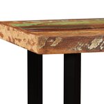 vidaXL Ensemble de bar 5 Pièces Bois massif recyclé et cuir véritable