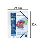 Chemise à élastiques 3 rabats polypropylène translucide Krea Cover - A4 - Incolore EXACOMPTA