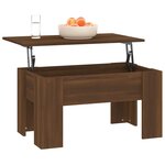 vidaXL Table basse Chêne marron 79x49x41 cm Bois d'ingénierie