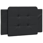 vidaXL Coussin de tête de lit noir 90 cm similicuir