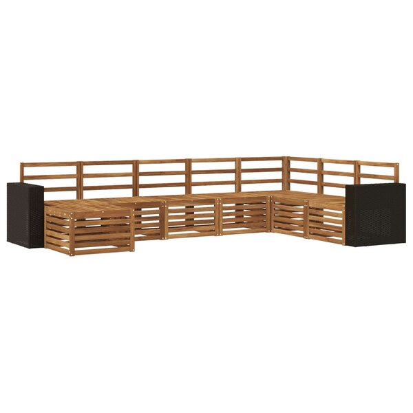 vidaXL Ensemble de canapés d'extérieur 8 pc Naturel