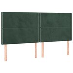 vidaXL Cadre de lit avec tête de lit Vert foncé 200x200 cm Velours