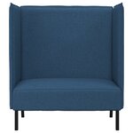 vidaXL Canapé Haut Dossier Bleu 109x56x121 cm Tissu