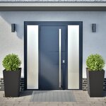 vidaXL Jardinières 2 Pièces noir 45x45x75 cm acier