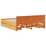 vidaXL Cadre de lit sans matelas avec tête de lit 200x200 cm bois pin