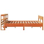 vidaXL Cadre de lit sans matelas cire marron 160x200cm bois pin massif