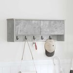 vidaXL Porte-manteau mural avec étagère Gris béton 80 x 20 x 30 cm