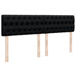 vidaXL Sommier à lattes de lit avec matelas Noir 180x200 cm Tissu