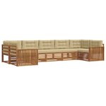 vidaXL Ensemble de canapés d'extérieur 7 pc Naturel et Beige