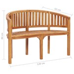 vidaXL Salon de jardin 3 Pièces en forme de banane Bois de teck solide