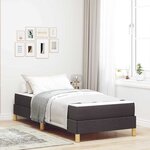 vidaXL Lit à ressorts Marron 80 x 200 cm Tissu et Bois d'ingénierie