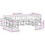 vidaXL Ensemble de canapés d'extérieur 9 pc Blanc et Beige