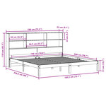 vidaXL Lit bibliothèque sans matelas cire marron 180x200 cm pin massif