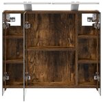 vidaXL Armoire Miroir de Salle de Bain Chêne fumé 60 x 14 5 x 50 cm