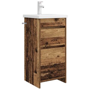 vidaXL Meuble de salle de bain avec évier Bois ancien