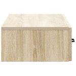 vidaXL Table d'appoint murale 87 5 x 34 5 x 17 cm Bois d'ingénierie